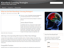 Tablet Screenshot of kinestheticlearningstrategies.com